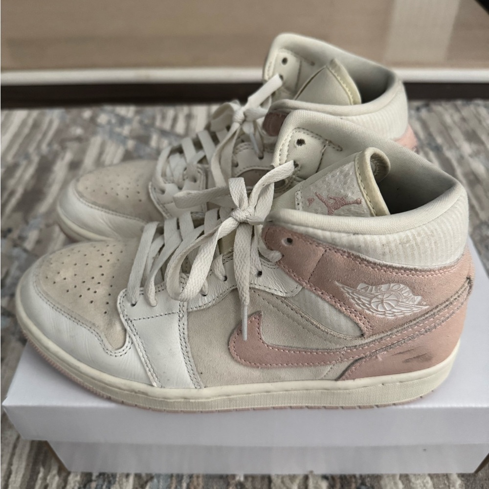 Nike Air Jordan 1 Mid SE - Coconut Milk and Legend Pink